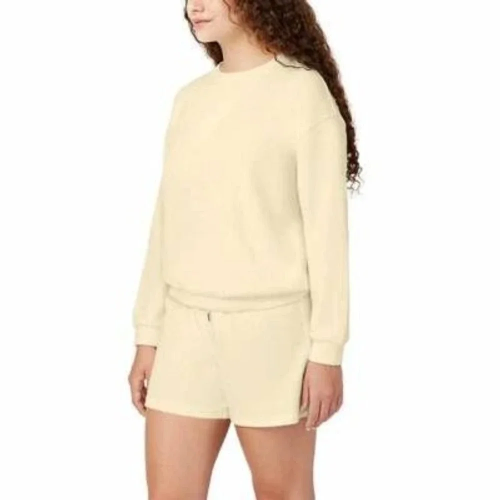 Buffalo by David Bitton Ladies 2-Piece Lounge Set Ribbed Long Sleeve Top & Short